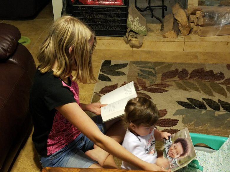 Em and Little B Reading